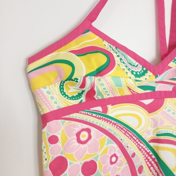 Tibi Mod Paisley Halter Cotton Sundress - Picture 2 of 12